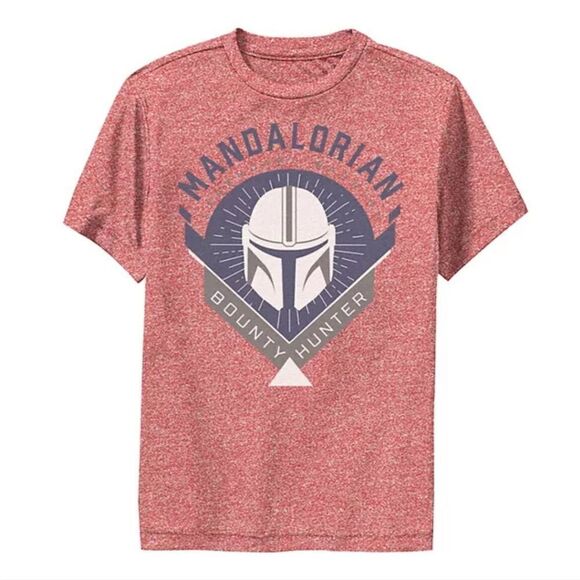 Boys Star Wars The Mandalorian Warrior Emblem Premium Tee Large - Picture 1 of 4